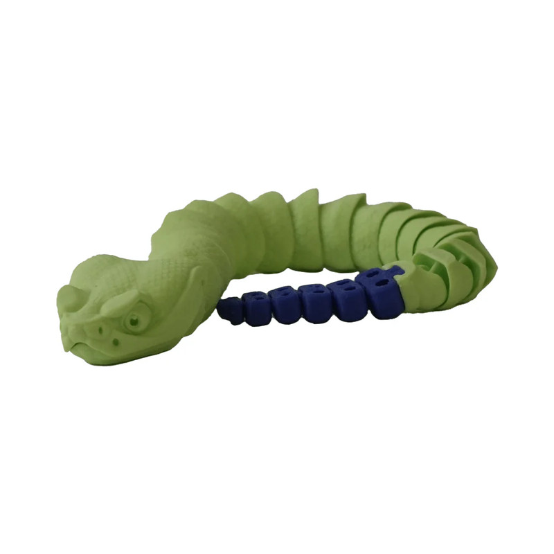 3D Station 3D Printed Mini Snake  - Green & Blue  - مجسم ثلاثي الأبعاد